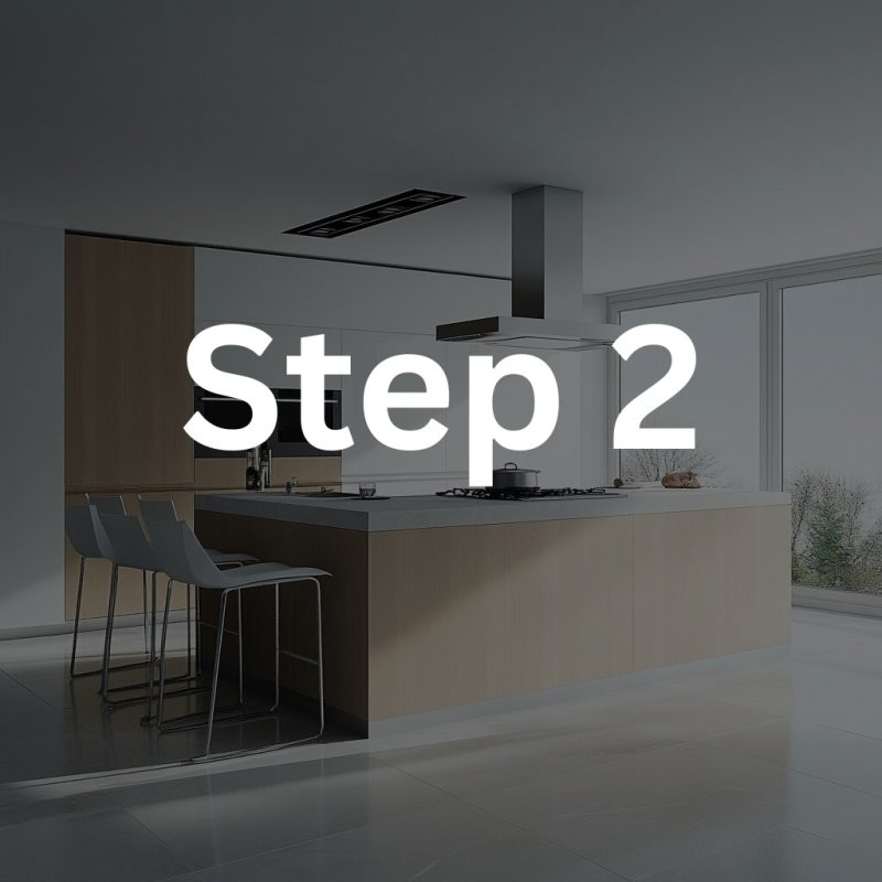 A San Diego homeowner reviewing 3D kitchen design renderings and cabinet samples as part of a comprehensive kitchen renovation package.