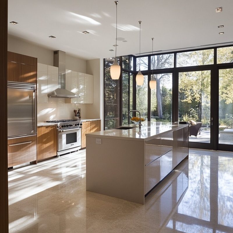 Elegant custom kitchen cabinetry with a coastal aesthetic, installed by Uhauz in Del Mar.