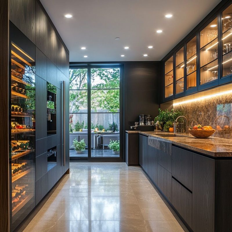 Image showcasing how custom kitchen cabinets address common pain points like cluttered shelves, unused corner spaces, and inadequate lighting.